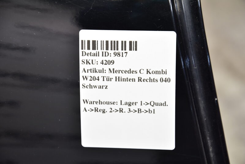 Mercedes C Klasse W204 Kombi Tür Hinten Rechts 040 Schwarz Bild 9