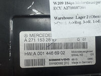 Mercedes CLK 200 W209 184ps Motorsteuergerät ECU A2710107344 Bild 5