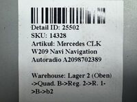 Mercedes CLK W209  Navi Navigation Autoradio A2098702389 Bild 4