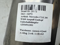 Mercedes CLK 200 W209  Auspuff Endtopf Endschalldämpfer A2034911001 Bild 8