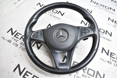Mercedes C Klasse W205  Lenkrad Leder Multifunktion  Schwarz A0004601803