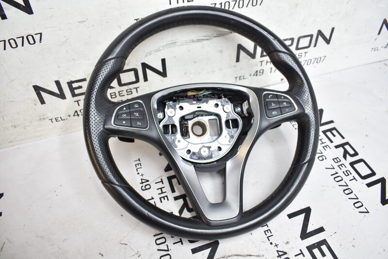 Mercedes C Klasse W205  Lenkrad Leder Multifunktion  Schwarz A0004601803 Bild 2