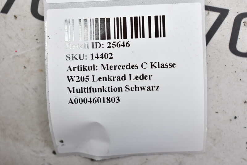 Mercedes C Klasse W205  Lenkrad Leder Multifunktion  Schwarz A0004601803 Bild 8