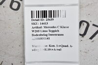 Mercedes C Klasse W205 Limo Teppich Bodenbelag Innenraum A2056800141 Bild 8