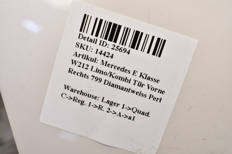 Mercedes E Klasse W212 Limo/Kombi Tür Vorne Rechts 799 Diamantweiss Perl Bild 6