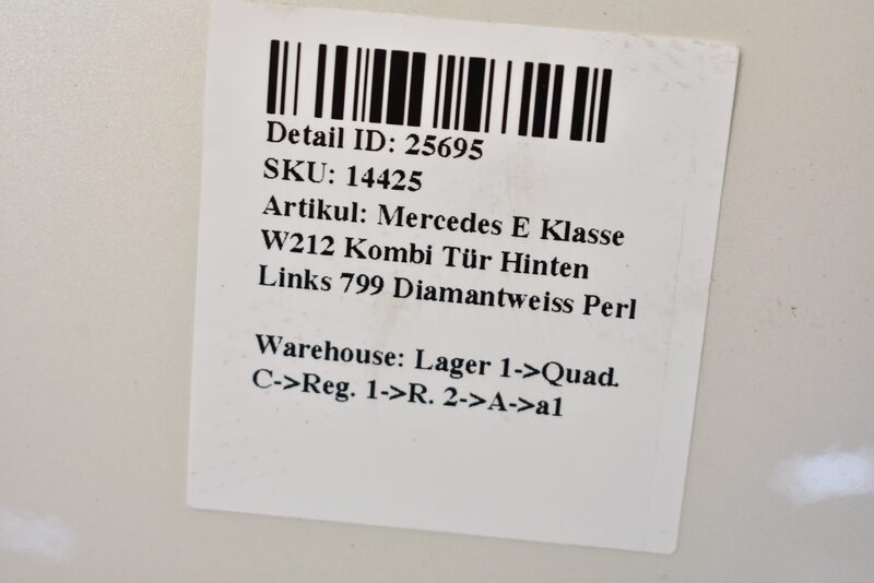 Mercedes E Klasse W212 Kombi Tür Hinten Links 799 Diamantweiss Perl Bild 5