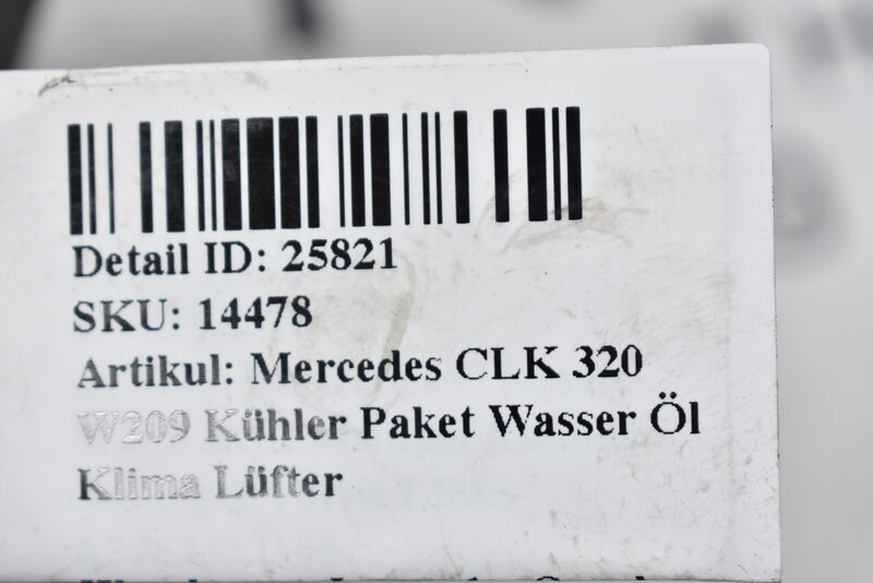 Mercedes CLK 320 W209  Kühler Paket Wasser Öl Klima Lüfter Bild 6