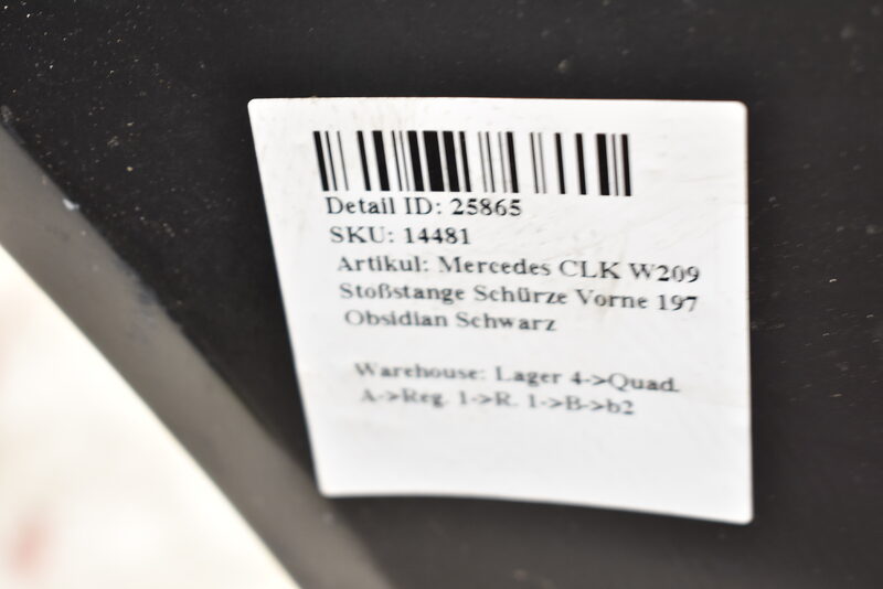 Mercedes CLK W209  Stoßstange Schürze Vorne 197 Obsidian Schwarz Bild 8