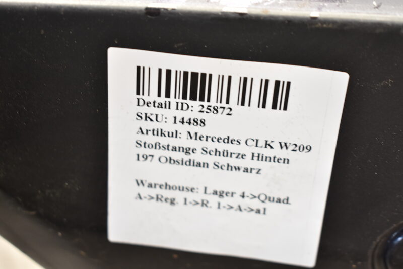 Mercedes CLK W209 Stoßstange Schürze Hinten 197 Obsidian Schwarz Bild 9