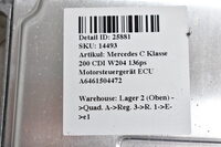 Mercedes C Klasse 200 CDI W204 136ps Motorsteuergerät ECU A6461504472 Bild 3