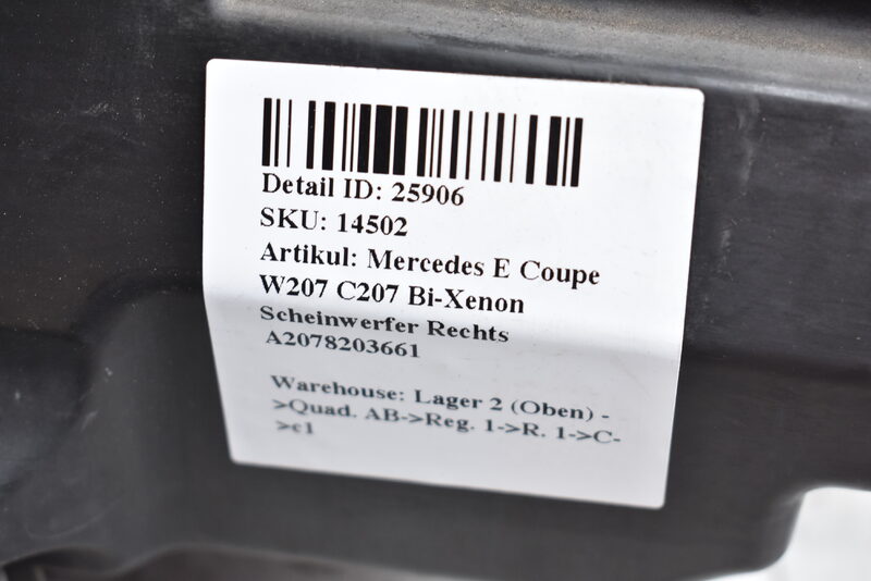 Mercedes E Coupe W207 C207  Bi-Xenon Scheinwerfer Rechts A2078203661 Bild 7