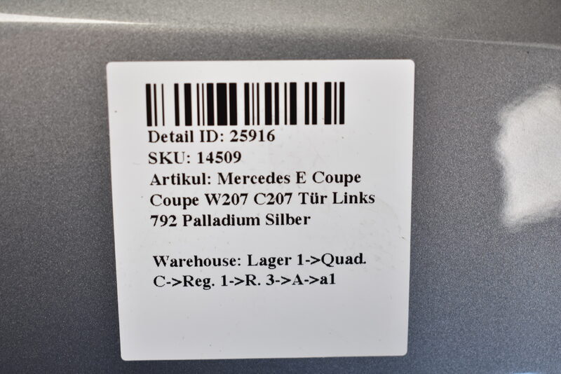 Mercedes E Coupe Coupe W207 C207  Tür Links 792 Palladium Silber Bild 5