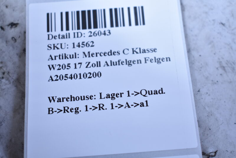 Mercedes C Klasse W205 17 Zoll Alufelgen Felgen A2054010200 Bild 10