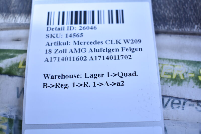 Mercedes CLK W209 18 Zoll AMG Alufelgen Felgen A1714011602 A1714011702 Bild 8