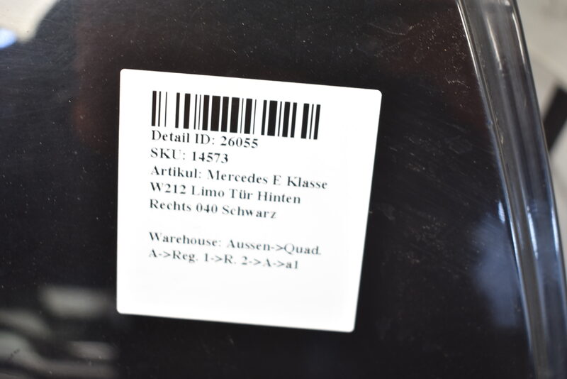 Mercedes E Klasse W212 Limo Tür Hinten Rechts 040 Schwarz Bild 5