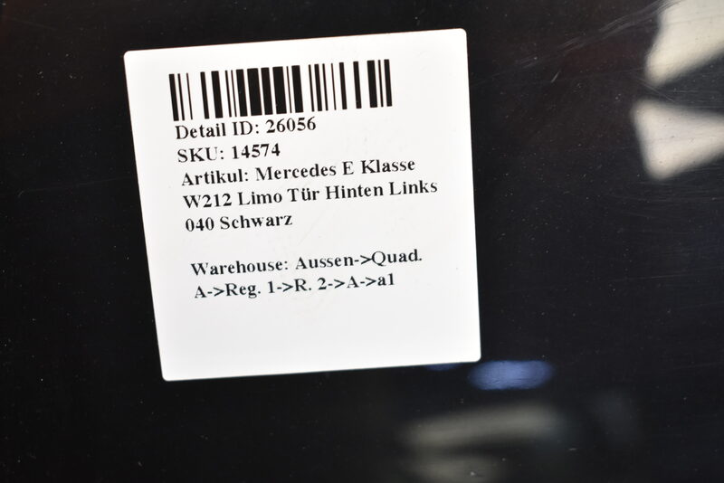 Mercedes E Klasse W212 Limo Tür Hinten Links 040 Schwarz Bild 8