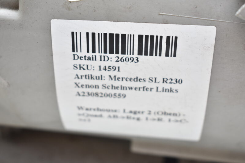 Mercedes SL R230  Xenon Scheinwerfer Links A2308200559 Bild 7
