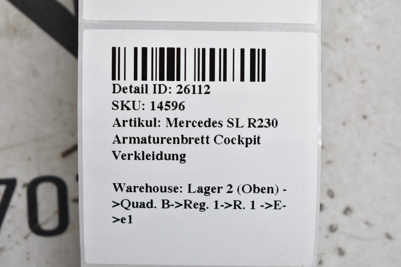 Mercedes SL R230  Armaturenbrett Cockpit Verkleidung Bild 9