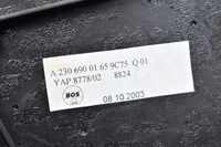 Mercedes SL R230  Kofferraumboden Ablageschale A2306900165 Bild 4