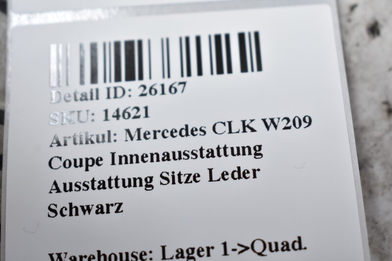 Mercedes CLK W209 Coupe Innenausstattung Ausstattung Sitze Leder Schwarz Bild 10