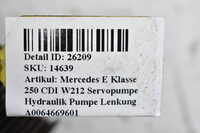 Mercedes E Klasse 250 CDI W212  Servopumpe Hydraulik Pumpe Lenkung A0064669601 Bild 5