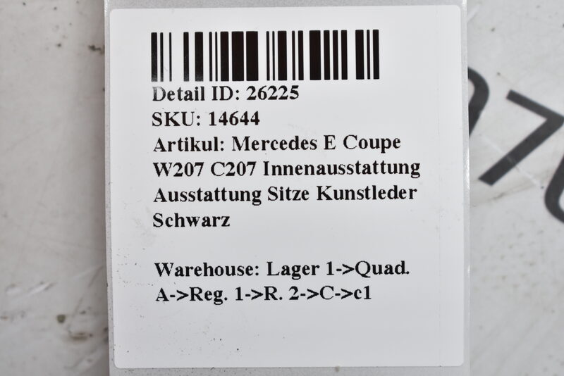 Mercedes E Coupe W207 C207 Innenausstattung Ausstattung Sitze Kunstleder Schwarz Bild 10