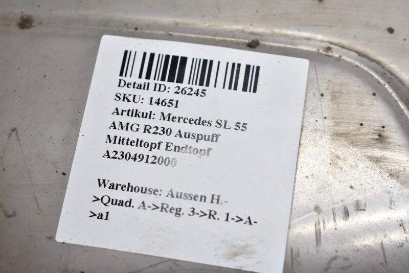 Mercedes SL 55 AMG R230  Auspuff Mitteltopf Endtopf A2304912000 Bild 7