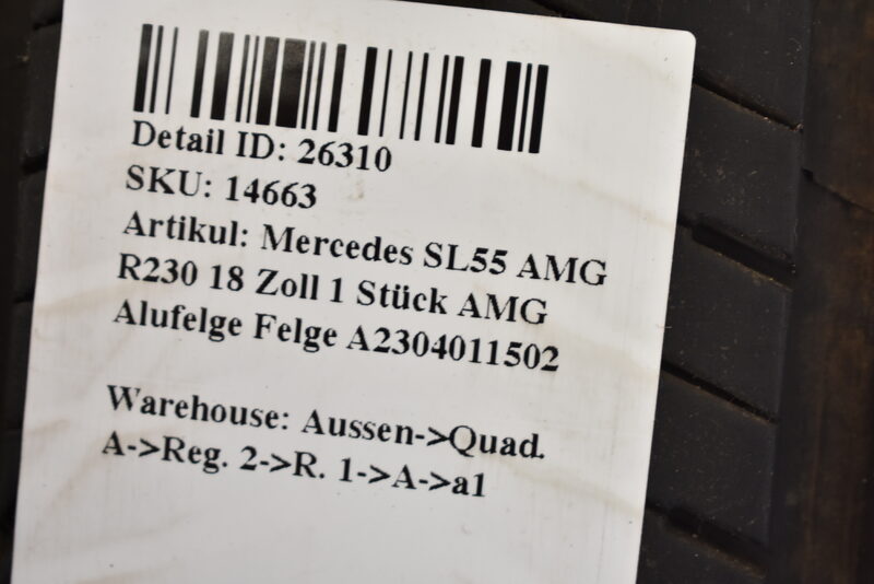 Mercedes SL55 AMG R230 18 Zoll 1 Stück AMG Alufelge Felge A2304011502 Bild 8
