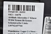Mercedes C Klasse W204  Xenon Bi-Xenon Scheinwerfer Links 130702357700 Bild 7