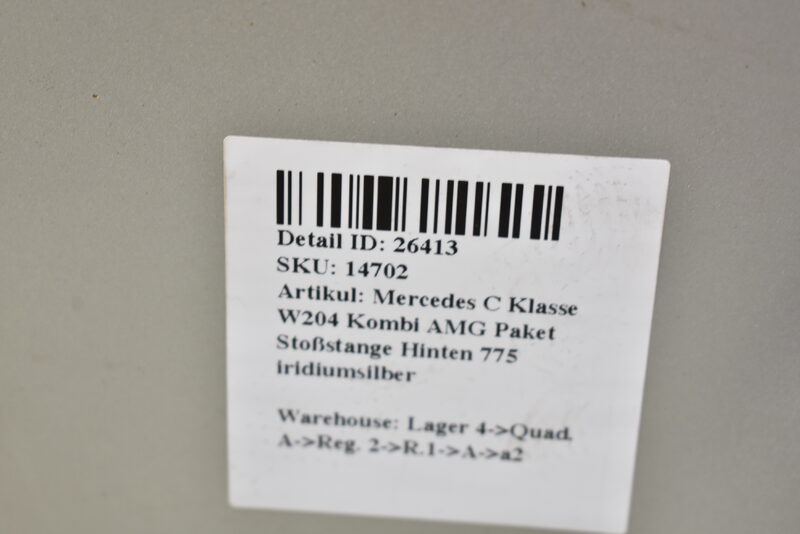 Mercedes C Klasse W204 Kombi AMG Paket Stoßstange Hinten 775 iridiumsilber Bild 7