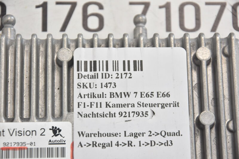 BMW 7 E65 E66 F1-F11 Kamera Steuergerät Nachtsicht 9217935 Bild 3