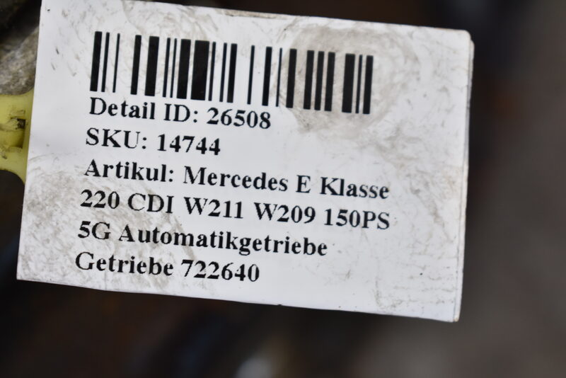 Mercedes E 220 CDI W211 W209 W204 150PS 5G Automatikgetriebe Getriebe 722640 Bild 6