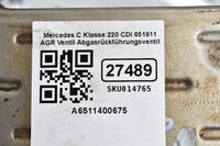 Mercedes C Klasse  220 CDI 651911 AGR Ventil Abgasrückführungsventil A6511400675 Bild 5