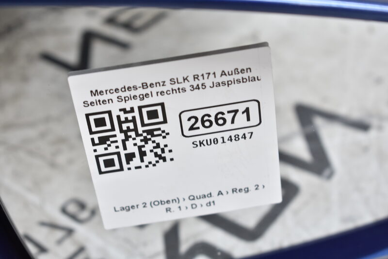 Mercedes-Benz SLK R171  Außen Seiten Spiegel rechts 345 Jaspisblau Bild 7