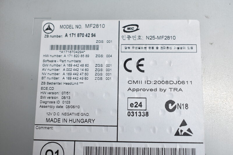 Mercedes-Benz SLK R171  Autoradio CD Player A1718704294 Bild 5