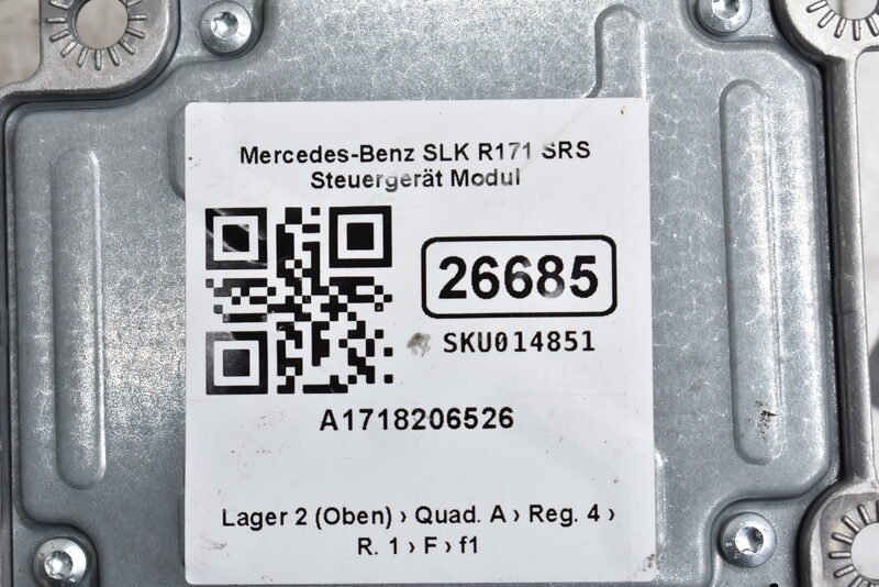 Mercedes-Benz SLK R171  SRS Steuergerät Modul A1718206526 Bild 5