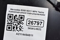 Mercedes-Benz E Klasse 350 W211  MPH Tacho Kombiinstrument Instrumententafel   A2114404011 Bild 4
