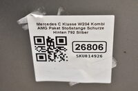 Mercedes C Klasse W204 Kombi AMG Paket Stoßstange Schurze Hinten 792 Silber Bild 16