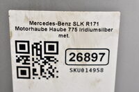 Mercedes-Benz SLK R171 Motorhaube Haube 775 Iridiumsilber met. Bild 5