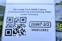 Mercedes CLK W209 Cabrio Innenausstattung Ausstattung Sitze Leder Schwarz Bild 10