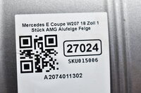 Mercedes E Coupe W207 18 Zoll 1 Stück AMG Alufelge Felge A2074011302 Bild 9