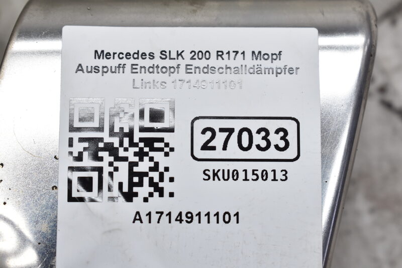 Mercedes SLK 200 R171 Mopf Auspuff Endtopf Endschalldämpfer Links 1714911101 Bild 7
