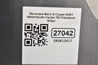 Mercedes-Benz E Coupe W207 Motorhaube Haube 792 Palladium Silber Bild 5