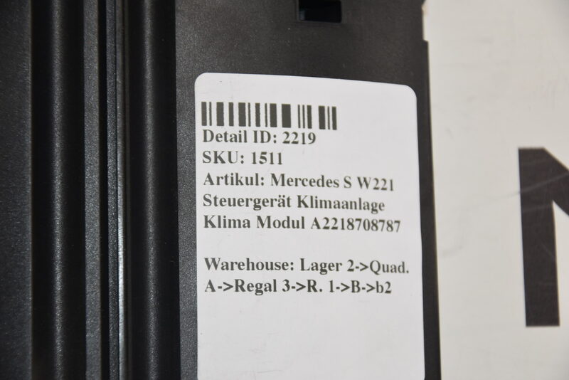 Mercedes S W221  Steuergerät Klimaanlage Klima Modul A2218708787 Bild 3