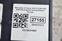 Mercedes-Benz E Klasse W213  ABS ESP Steuergerät Hydraulikblock Pumpe A2134315801 Bild 7