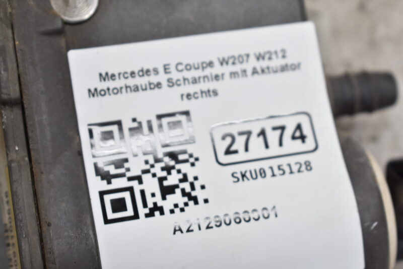 Mercedes-Benz E Coupe W207 W212 Motorhaube Scharnier mit Aktuator rechts A2129066301 Bild 5