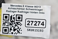 Mercedes E Klasse W213 Achsschenkel Schwenklager Radlager Radträger hinten links Bild 7