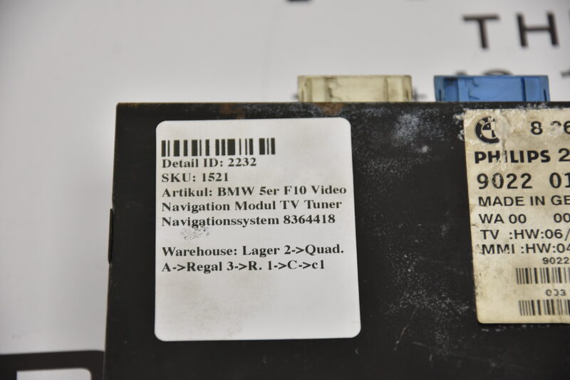 BMW 5er F10  Video Navigation Modul TV Tuner Navigationssystem 8364418 Bild 6