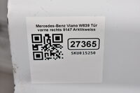 Mercedes-Benz Viano W639 Tür vorne rechts 9147 Arktikweiss Bild 9