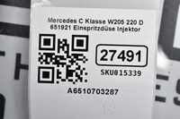 Mercedes C Klasse W205  220 D 651921 Einspritzdüse Injektor A6510703287 Bild 5